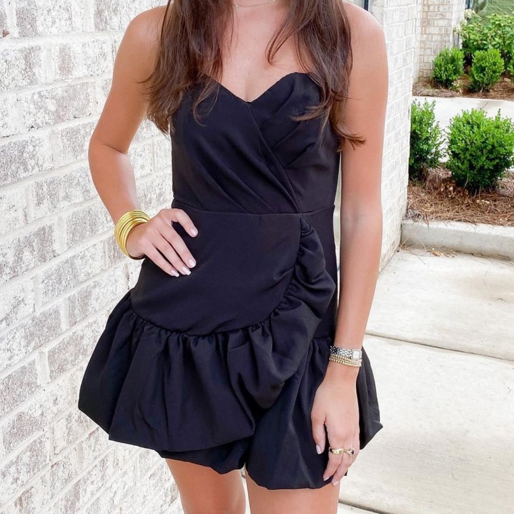 Do+BE Black strapless dress